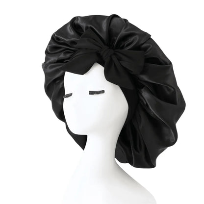 2pcs Luxury Silk Satin Sleep Caps, Solid Color, Elastic Hair Protection Caps, Lightweight Comfortable For All-Night Wear, Hair Care, Shower, Gentle Fit To Scalp, For Her