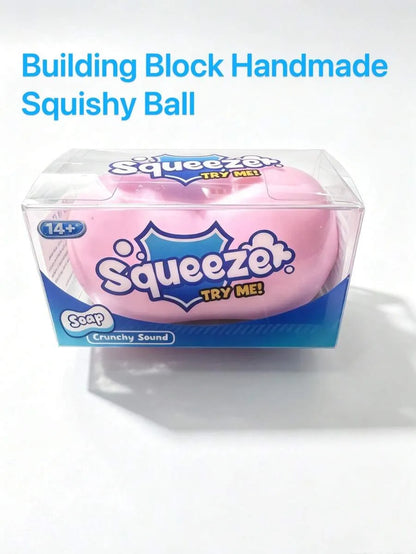 Crunchy Squishy Soap Block Hand‑made Ball, ASMR Sound‑Controlled Fidget Stress Relief Toy, Anxiety Relief Squeeze Fingertip Toy, Ideal Gift for Birthday, Christmas, Valentine’s Day, Back‑to‑School & Kids Party Favors