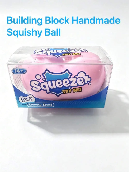 Crunchy Squishy Soap Block Hand‑made Ball, ASMR Sound‑Controlled Fidget Stress Relief Toy, Anxiety Relief Squeeze Fingertip Toy, Ideal Gift for Birthday, Christmas, Valentine’s Day, Back‑to‑School & Kids Party Favors