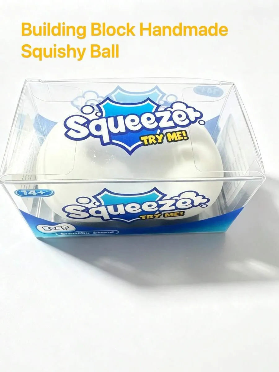 Crunchy Squishy Soap Block Hand‑made Ball, ASMR Sound‑Controlled Fidget Stress Relief Toy, Anxiety Relief Squeeze Fingertip Toy, Ideal Gift for Birthday, Christmas, Valentine’s Day, Back‑to‑School & Kids Party Favors