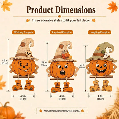 1/3 Pieces3D Fall Halloween Wooden PumpkinGnome Desktop Decoration With Swinging RopeBoots, Witch Hat, Skull, Ghost, Maple Leaf FarmhouseLayered Tray, Perfect For Fall Thanksgiving, WallDecoration, Party Decoration